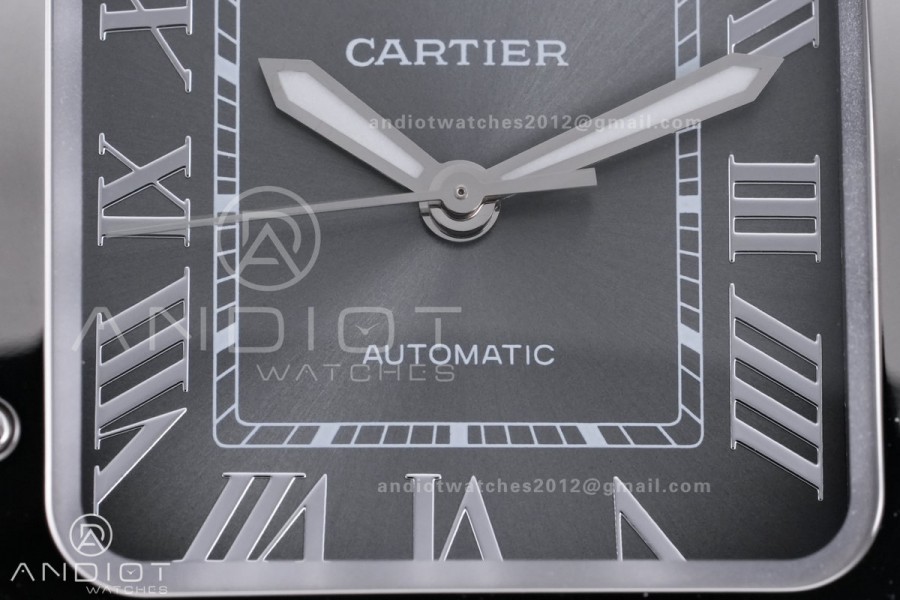 Santos de Cartier 35mm SS AF 1:1 Best Edition Gray Dial on SS SmartLinks Bracelet MIYOTA 9015