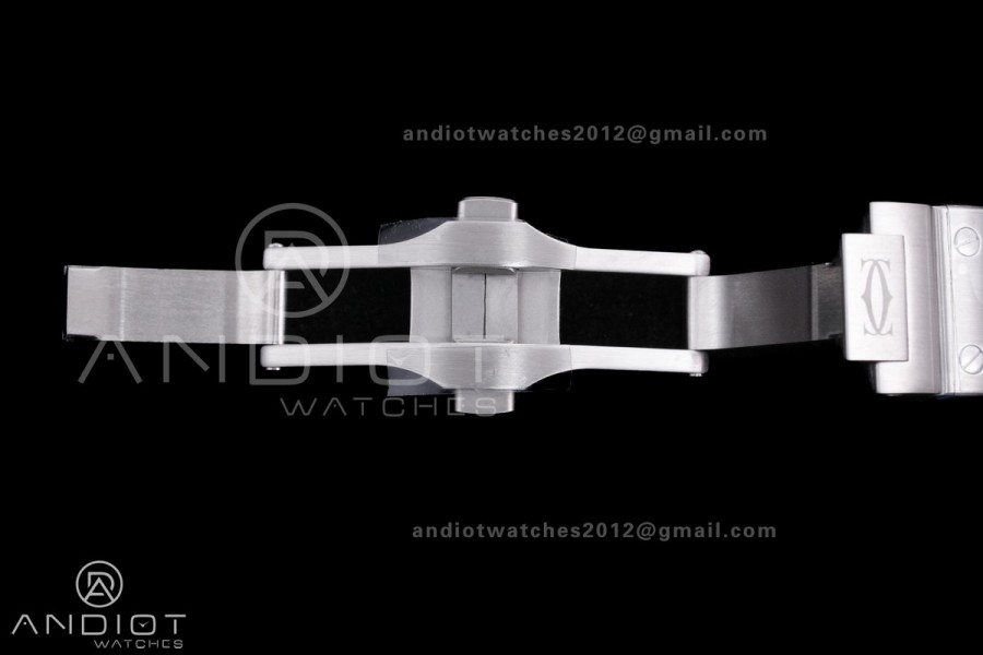 Santos de Cartier 35mm SS AF 1:1 Best Edition White Dial on SS SmartLinks Bracelet MIYOTA 9015