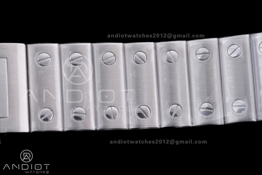 Santos de Cartier 35mm SS AF 1:1 Best Edition White Dial on SS SmartLinks Bracelet MIYOTA 9015