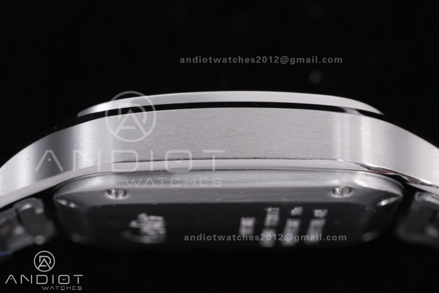 Santos de Cartier 35mm SS AF 1:1 Best Edition White Dial on SS SmartLinks Bracelet MIYOTA 9015