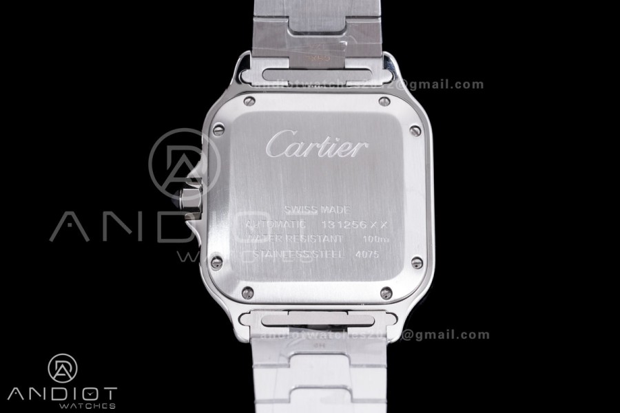 Santos de Cartier 35mm SS AF 1:1 Best Edition Blue Dial on SS SmartLinks Bracelet MIYOTA 9015