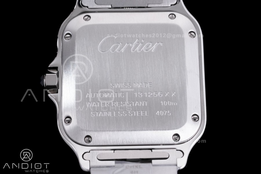 Santos de Cartier 35mm SS AF 1:1 Best Edition Blue Dial on SS SmartLinks Bracelet MIYOTA 9015