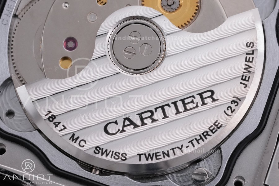 Santos de Cartier 35mm SS/RG AF 1:1 Best Edition White Dial on SS SmartLinks Bracelet MIYOTA 9015