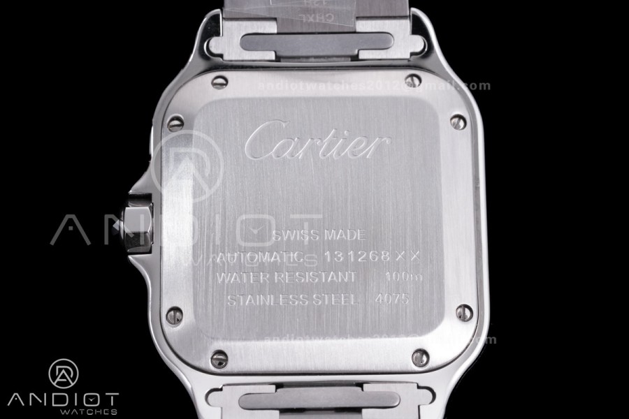 Santos de Cartier 35mm SS/RG AF 1:1 Best Edition White Dial on SS SmartLinks Bracelet MIYOTA 9015