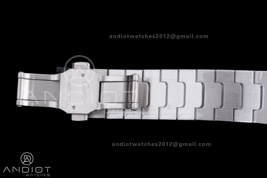 Santos de Cartier 35mm SS/YG AF 1:1 Best Edition White Dial on SS SmartLinks Bracelet MIYOTA 9015