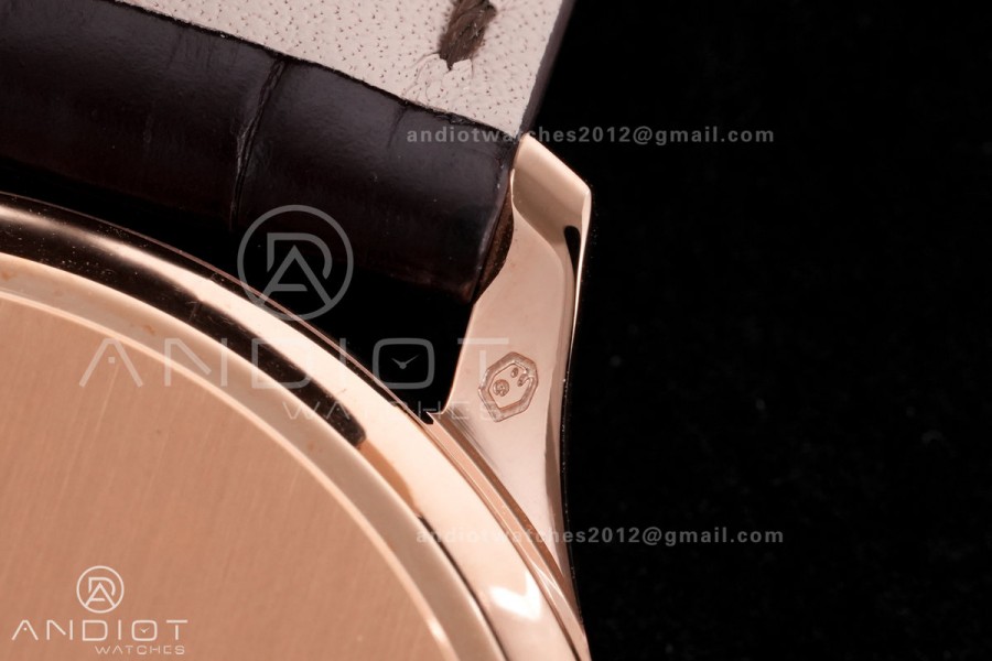 Calatrava 5227 RG 3KF 1:1 Best Edition White Dial on Brown Leather Strap A324 Super Clone V2