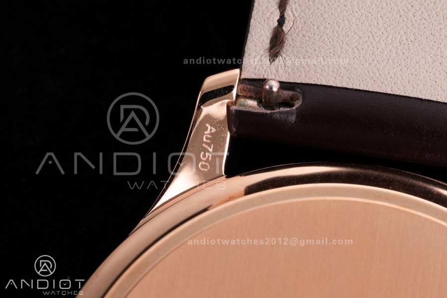 Calatrava 5227 RG 3KF 1:1 Best Edition White Dial on Brown Leather Strap A324 Super Clone V2