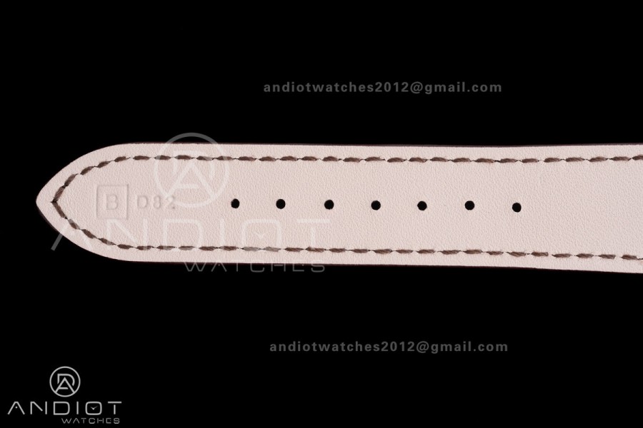 Calatrava 5227 RG 3KF 1:1 Best Edition White Dial on Brown Leather Strap A324 Super Clone V2