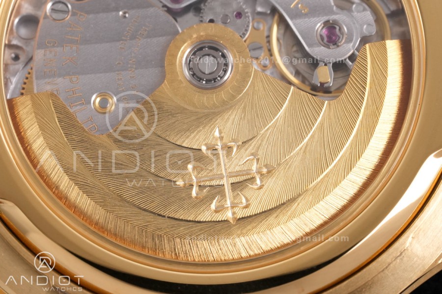 Calatrava 5227 YG 3KF 1:1 Best Edition White Dial on Brown Leather Strap A324 Super Clone V2