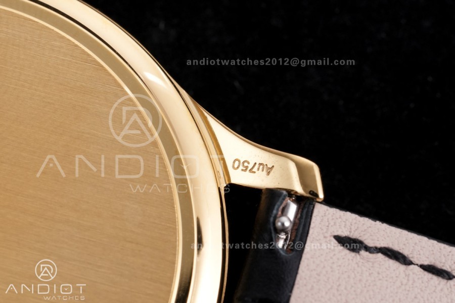 Calatrava 5227 YG 3KF 1:1 Best Edition White Dial on Brown Leather Strap A324 Super Clone V2