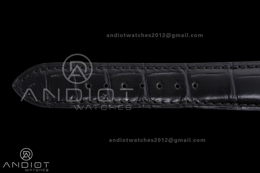 Calatrava 5227 YG 3KF 1:1 Best Edition White Dial on Brown Leather Strap A324 Super Clone V2