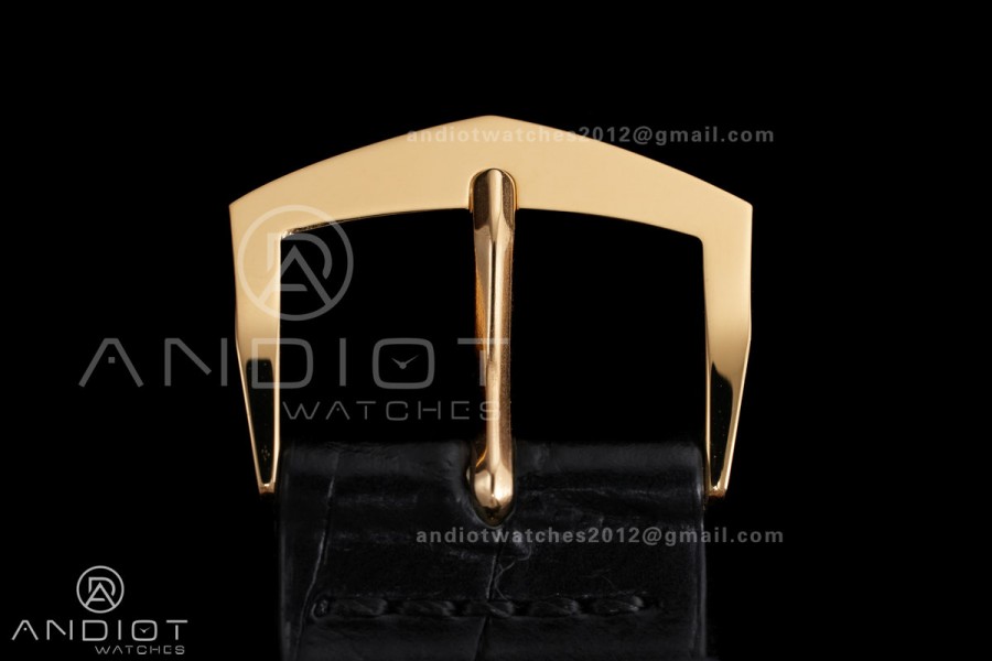 Calatrava 5227 YG 3KF 1:1 Best Edition White Dial on Brown Leather Strap A324 Super Clone V2