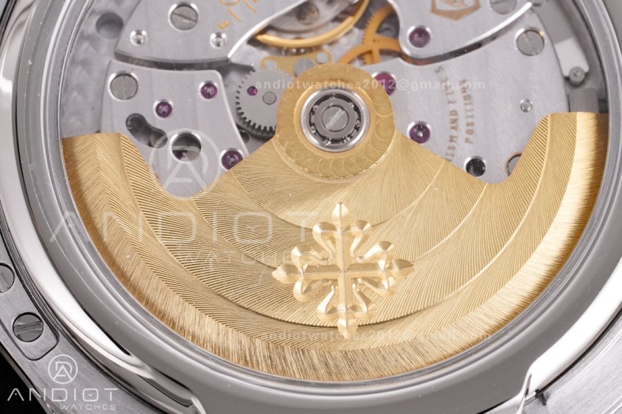 Calatrava 5227 SS 3KF 1:1 Best Edition Black Dial on Black Leather Strap A324 Super Clone V2