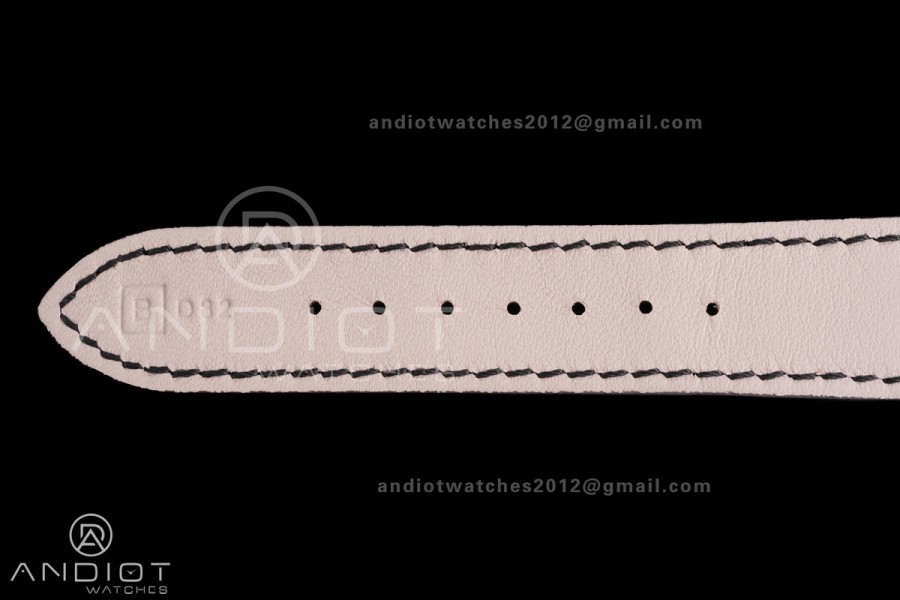 Calatrava 5227 SS 3KF 1:1 Best Edition Black Dial on Black Leather Strap A324 Super Clone V2