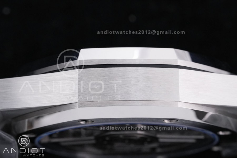 Royal Oak  SS Tourbillon BBSF Blue Sunburst Tapisserie Dial on SS Bracelet