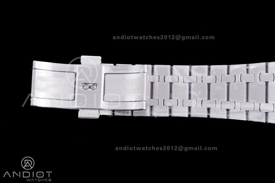 Royal Oak  SS Tourbillon BBSF Blue Sunburst Tapisserie Dial on SS Bracelet