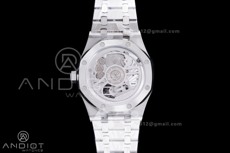 Royal Oak  SS Tourbillon BBSF Blue Sunburst Tapisserie Dial on SS Bracelet