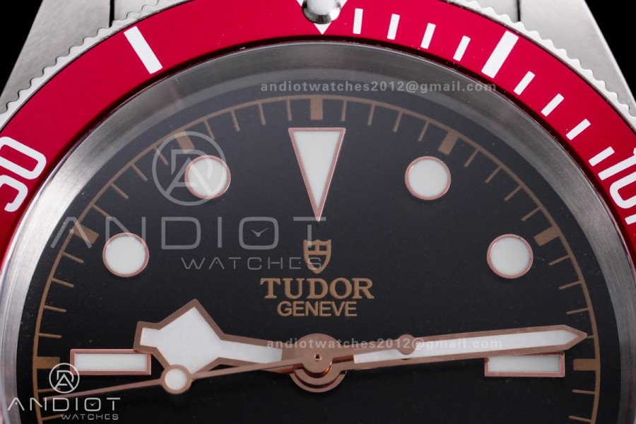Heritage Black Bay M7941A1A0RU-0003 41mm SS GRF 1:1 Best Edition Black Dial Red Bezel on SS Bracelet A2824