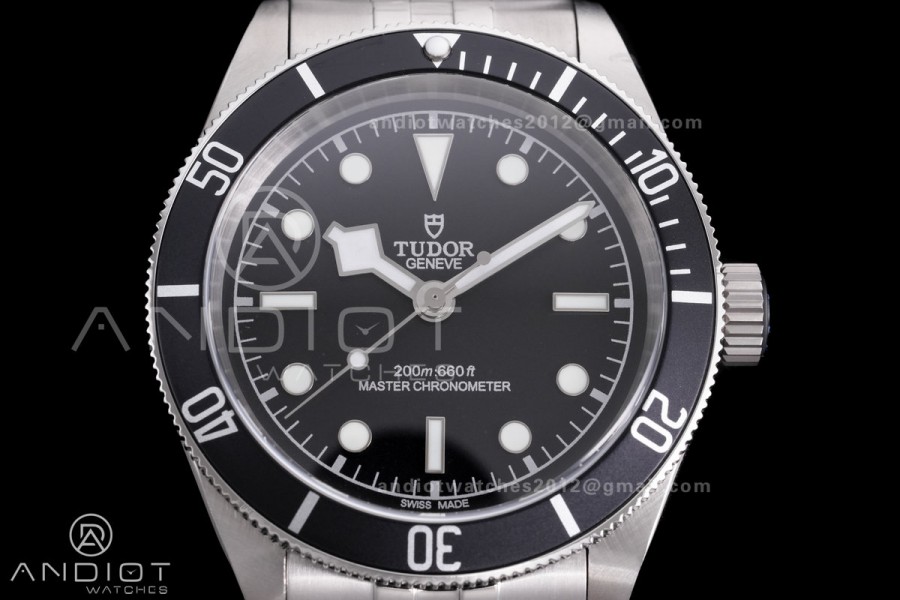 Heritage Black Bay M7941A1A0NU-0003 41mm SS GRF 1:1 Best Edition Black Dial Black Bezel on SS Bracelet A2824