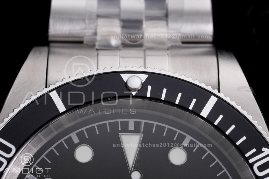 Heritage Black Bay M7941A1A0NU-0003 41mm SS GRF 1:1 Best Edition Black Dial Black Bezel on SS Bracelet A2824