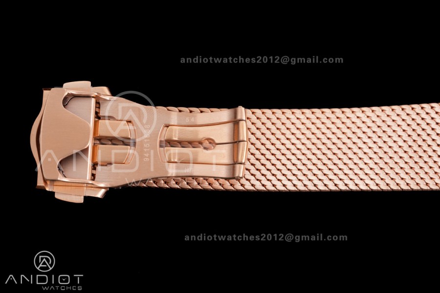 Seamaster 300M Bronze Gold VSF 1:1 Best Edition Black Dial On Bronze Gold Mesh Bracelet SA8806 Super Clone