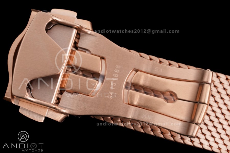Seamaster 300M Bronze Gold VSF 1:1 Best Edition Black Dial On Bronze Gold Mesh Bracelet SA8806 Super Clone