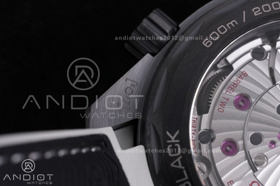 Planet Ocean 45.5mm GMT Worldtimer Real Ceramic VSF 1:1 Best Edition Black/Grey Dial On Black Rubber Strap Super Clone 8938