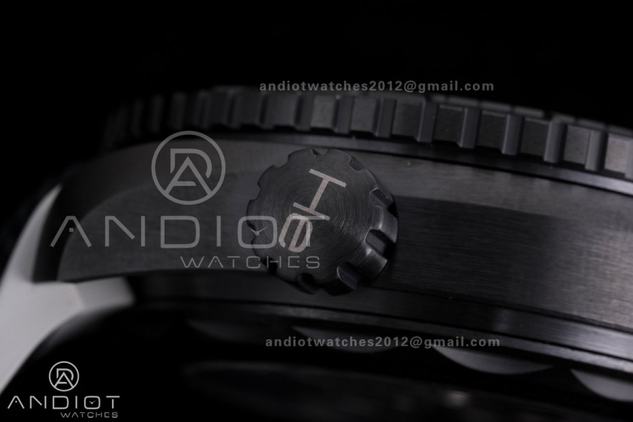 Planet Ocean 45.5mm GMT Worldtimer Real Ceramic VSF 1:1 Best Edition Black/Grey Dial On Black Rubber Strap Super Clone 8938