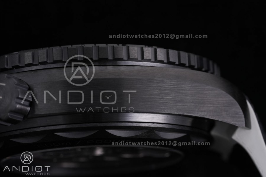 Planet Ocean 45.5mm GMT Worldtimer Real Ceramic VSF 1:1 Best Edition Black/Grey Dial On Black Rubber Strap Super Clone 8938