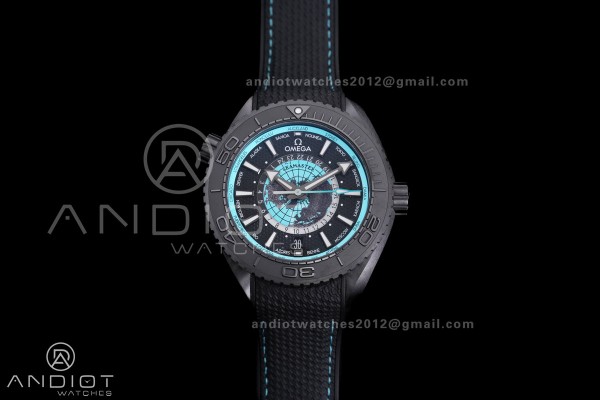 Planet Ocean 45.5mm GMT Worldtimer Real Ceramic VS...