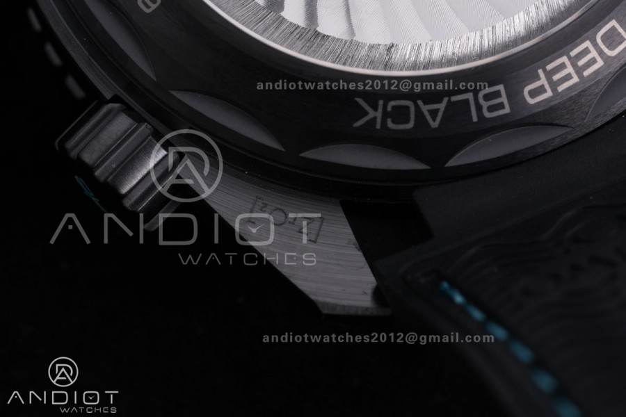 Planet Ocean 45.5mm GMT Worldtimer Real Ceramic VSF 1:1 Best Edition Black/blue Dial On Black Rubber Strap Super Clone 8938