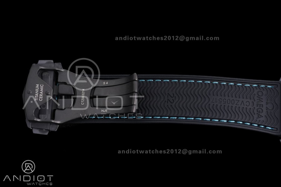 Planet Ocean 45.5mm GMT Worldtimer Real Ceramic VSF 1:1 Best Edition Black/blue Dial On Black Rubber Strap Super Clone 8938