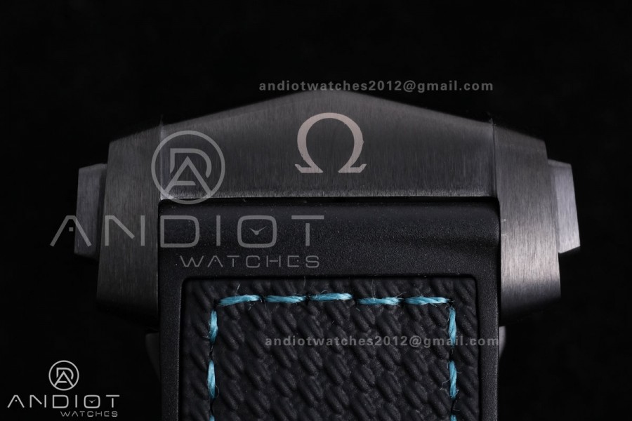 Planet Ocean 45.5mm GMT Worldtimer Real Ceramic VSF 1:1 Best Edition Black/blue Dial On Black Rubber Strap Super Clone 8938