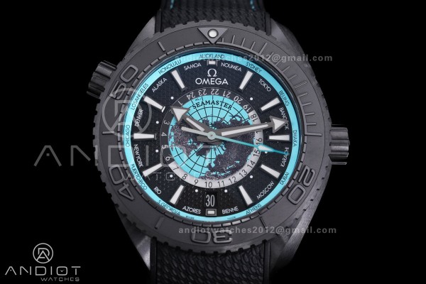 Planet Ocean 45.5mm GMT Worldtimer Real Ceramic VS...
