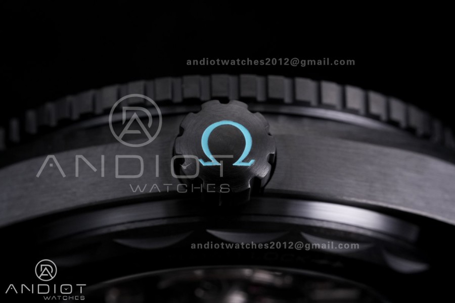 Planet Ocean 45.5mm GMT Worldtimer Real Ceramic VSF 1:1 Best Edition Black/blue Dial On Black Rubber Strap Super Clone 8938