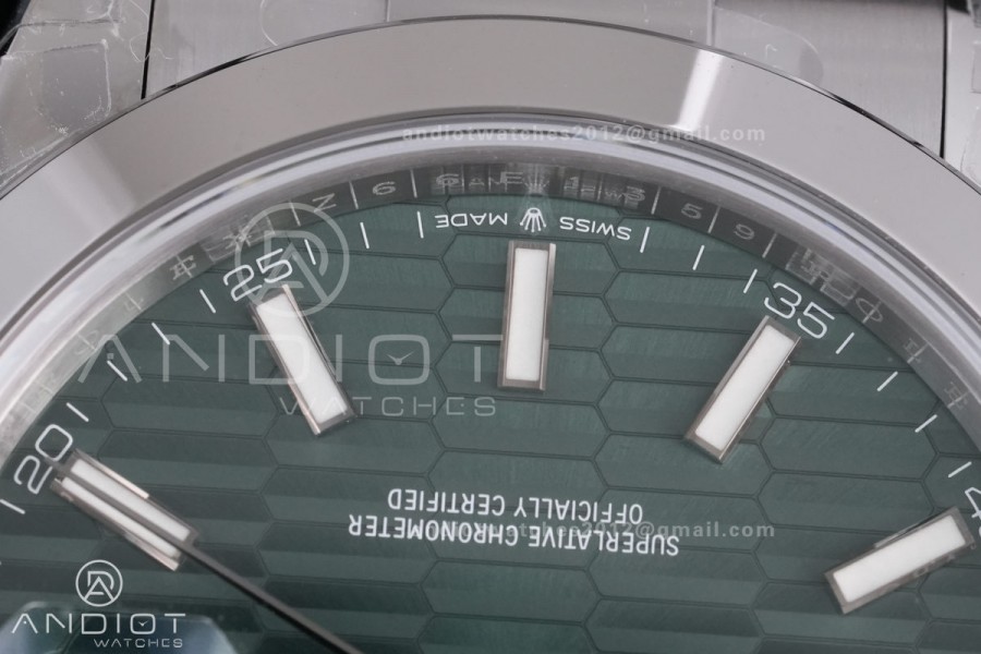 DateJust 41 126300 904L SS VSF 1:1 Best Edition Green Textured Dial on Oyster Bracelet VS3235