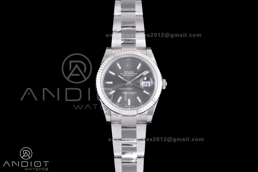 DateJust 41 126334 904L SS VSF 1:1 Best Edition Gray Dial on Oyster Bracelet VS3235