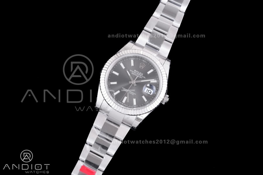 DateJust 41 126334 904L SS VSF 1:1 Best Edition Gray Dial on Oyster Bracelet VS3235