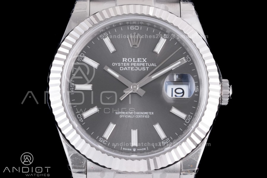 DateJust 41 126334 904L SS VSF 1:1 Best Edition Gray Dial on Oyster Bracelet VS3235