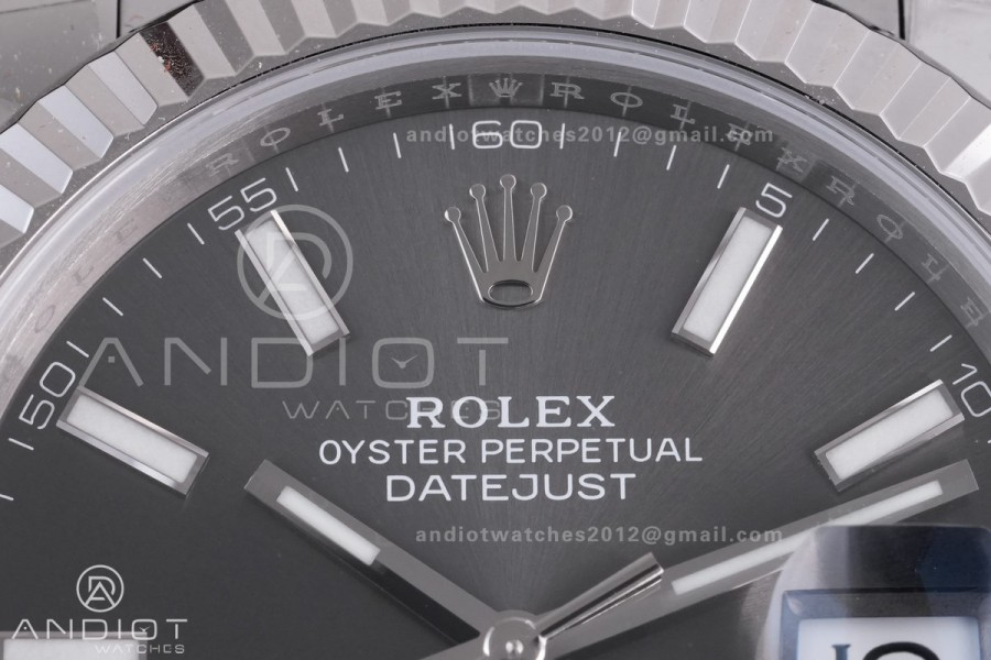 DateJust 41 126334 904L SS VSF 1:1 Best Edition Gray Dial on Oyster Bracelet VS3235