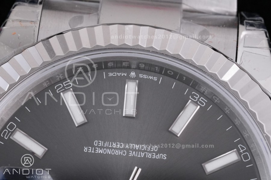 DateJust 41 126334 904L SS VSF 1:1 Best Edition Gray Dial on Oyster Bracelet VS3235