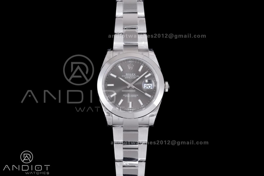 DateJust 41 126300 904L SS VSF 1:1 Best Edition Gray Dial on Oyster Bracelet VS3235