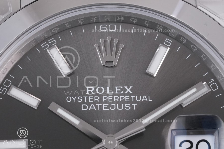 DateJust 41 126300 904L SS VSF 1:1 Best Edition Gray Dial on Oyster Bracelet VS3235