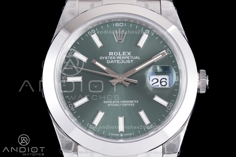DateJust 41 126300 904L SS VSF 1:1 Best Edition Green Dial on Oyster Bracelet VS3235