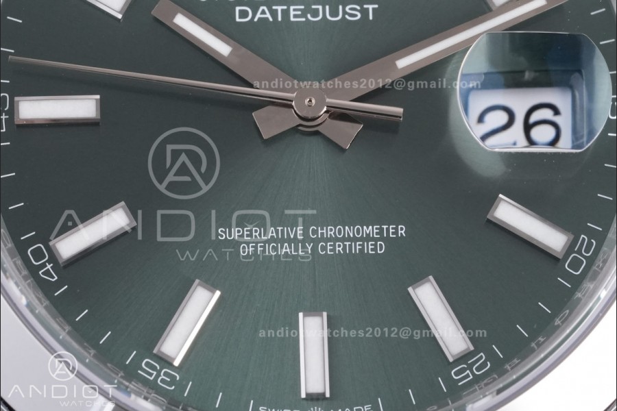 DateJust 41 126300 904L SS VSF 1:1 Best Edition Green Dial on Oyster Bracelet VS3235