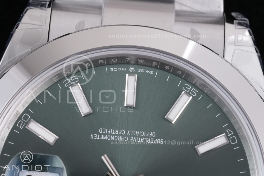 DateJust 41 126300 904L SS VSF 1:1 Best Edition Green Dial on Oyster Bracelet VS3235