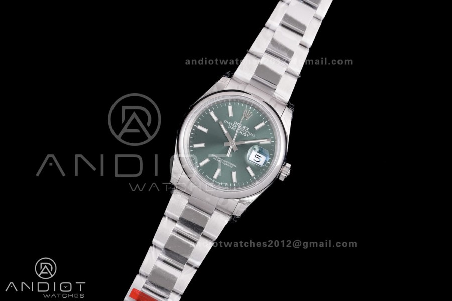 DateJust 36 SS 126200 VSF 1:1 Best Edition 904L Steel Green Dial on Oyster Bracelet VS3235