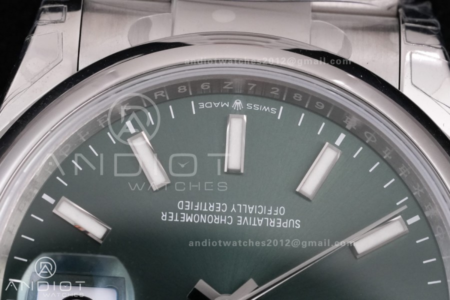 DateJust 36 SS 126200 VSF 1:1 Best Edition 904L Steel Green Dial on Oyster Bracelet VS3235
