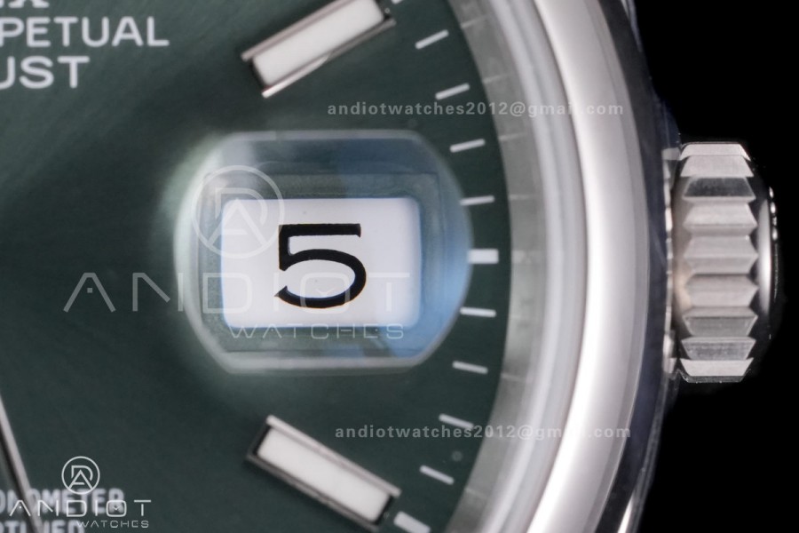DateJust 36 SS 126200 VSF 1:1 Best Edition 904L Steel Green Dial on Oyster Bracelet VS3235