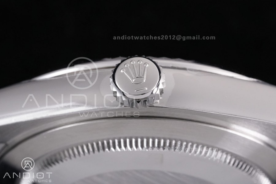 DateJust 41 126334 904L SS VSF 1:1 Best Edition Gray Dial Green Roman on Oyster Bracelet VS3235